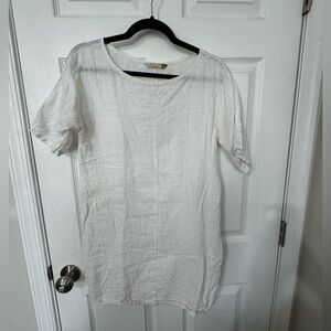 Chalet Cream Linen Dress